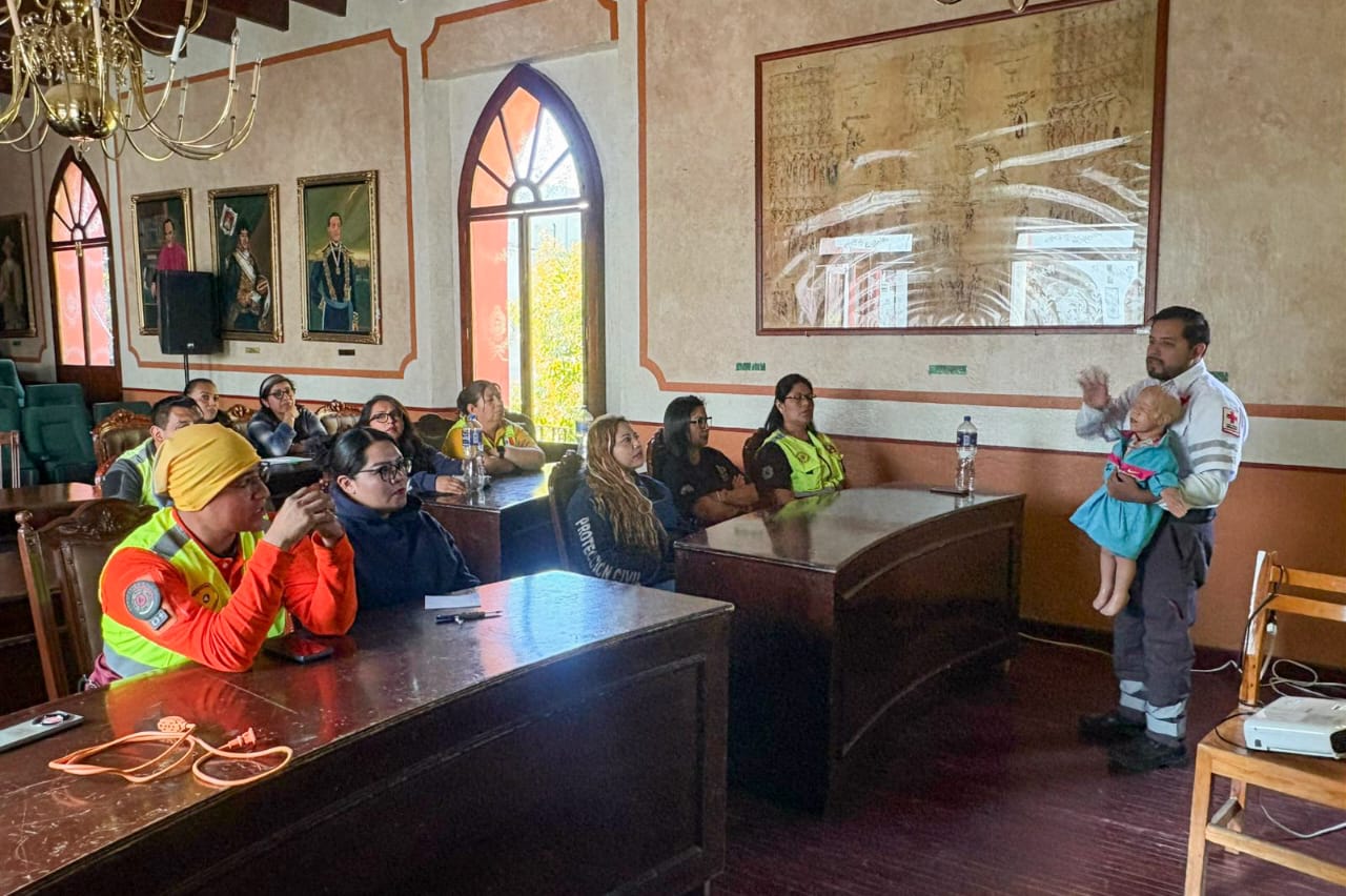 Capacita Ayuntamiento de Tlaxcala a personal de Protección Civil para fortalecer la respuesta ante emergencias